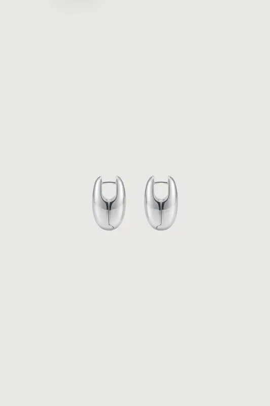 ELONGATED DISC EARRINGS made by OAK AND FORT