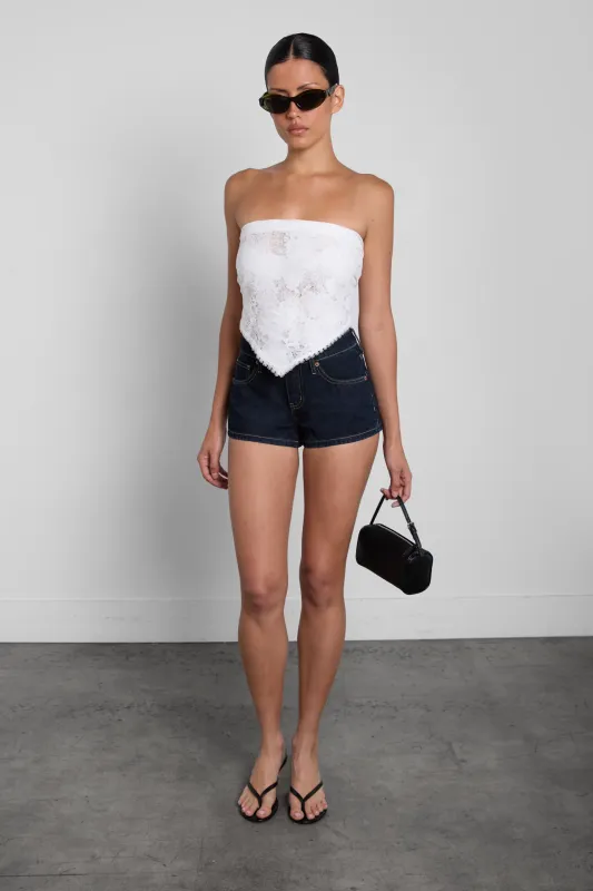 LOW RISE MICRO JEAN SHORT made by OAK AND FORT
