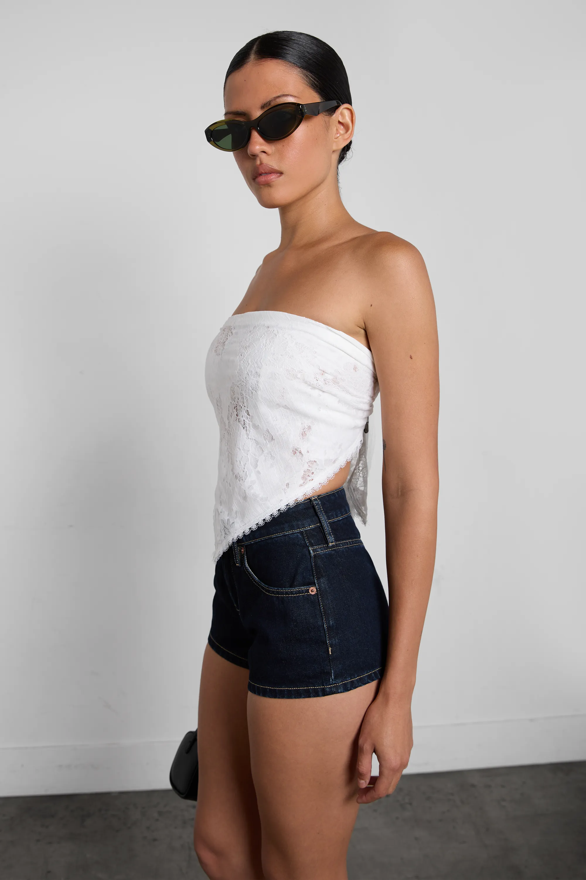 LOW RISE MICRO JEAN SHORT sold by OAK AND FORT product image thumbnail 2