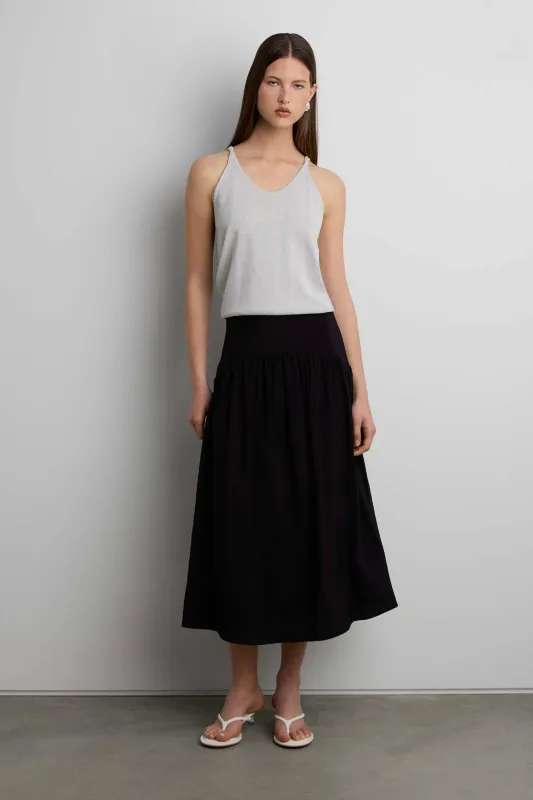 LIGHTWEIGHT MIDI SKIRT made by OAK AND FORT