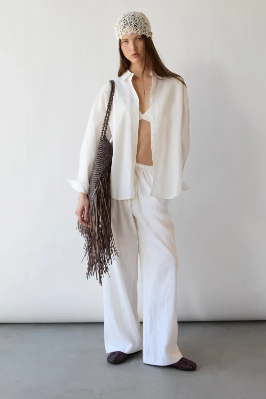 LACE KNIT TEXTURED SCARF made by OAK AND FORT
