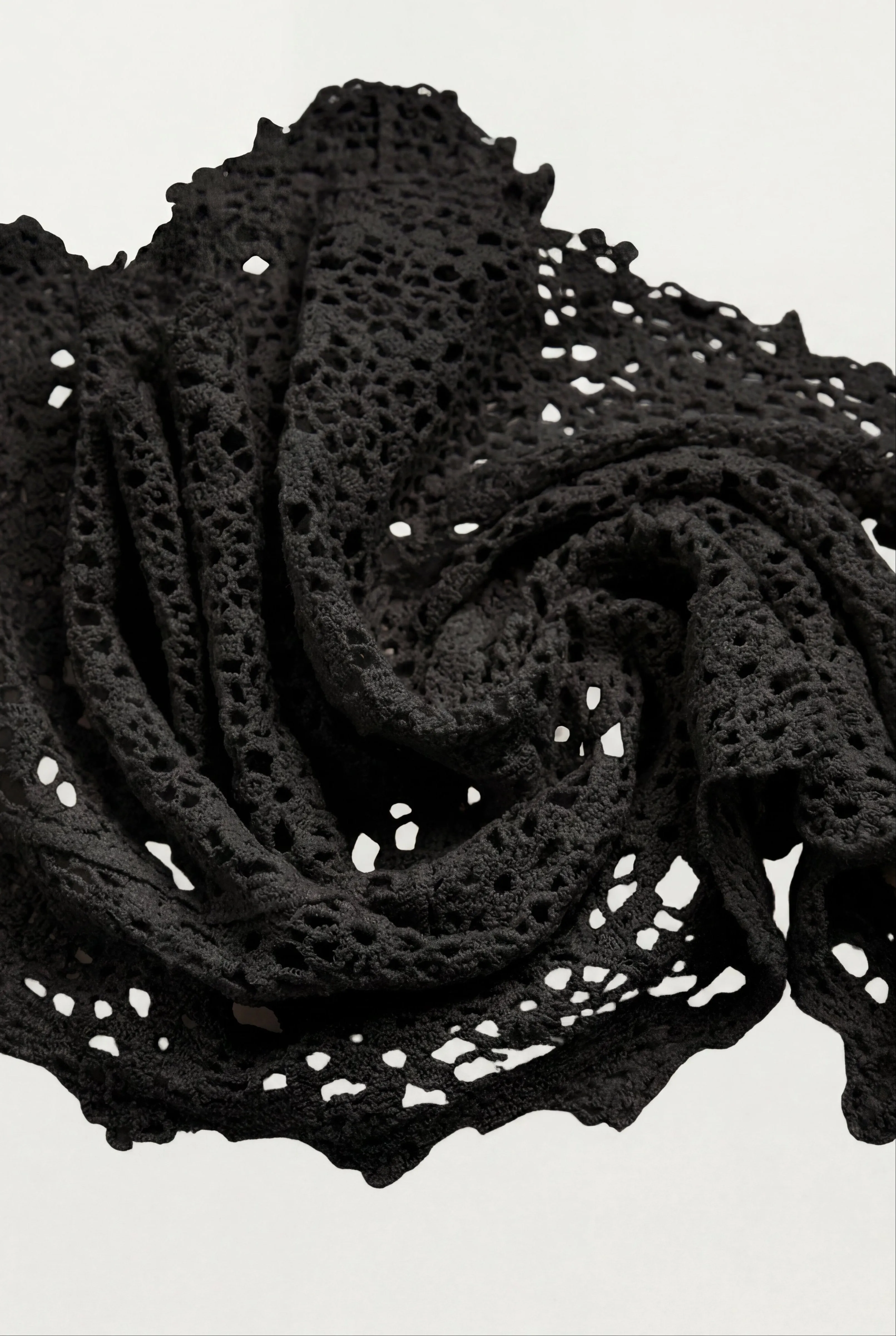 LACE KNIT TEXTURED SCARF sold by OAK AND FORT product image thumbnail 4