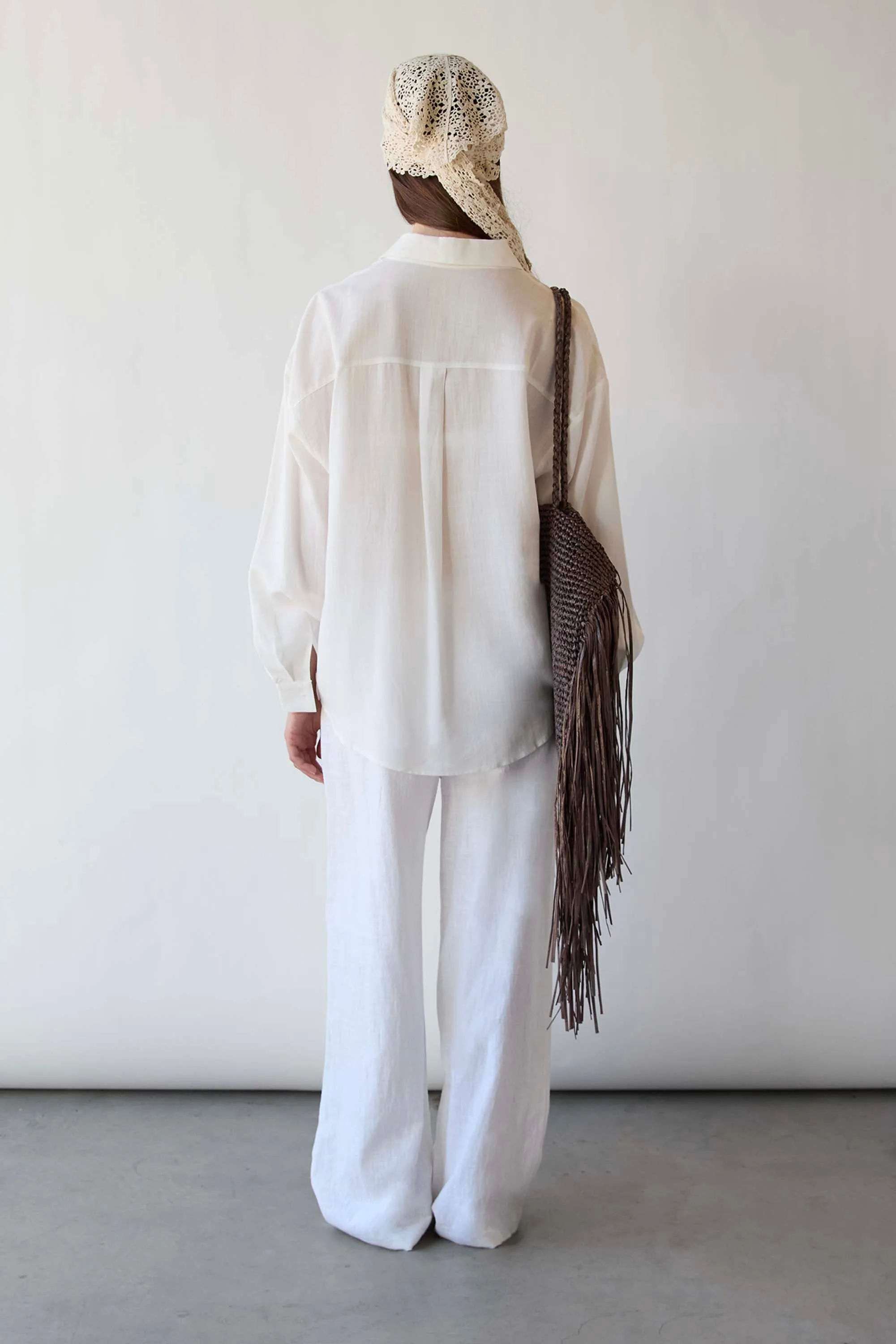 LACE KNIT TEXTURED SCARF sold by OAK AND FORT product image thumbnail 3