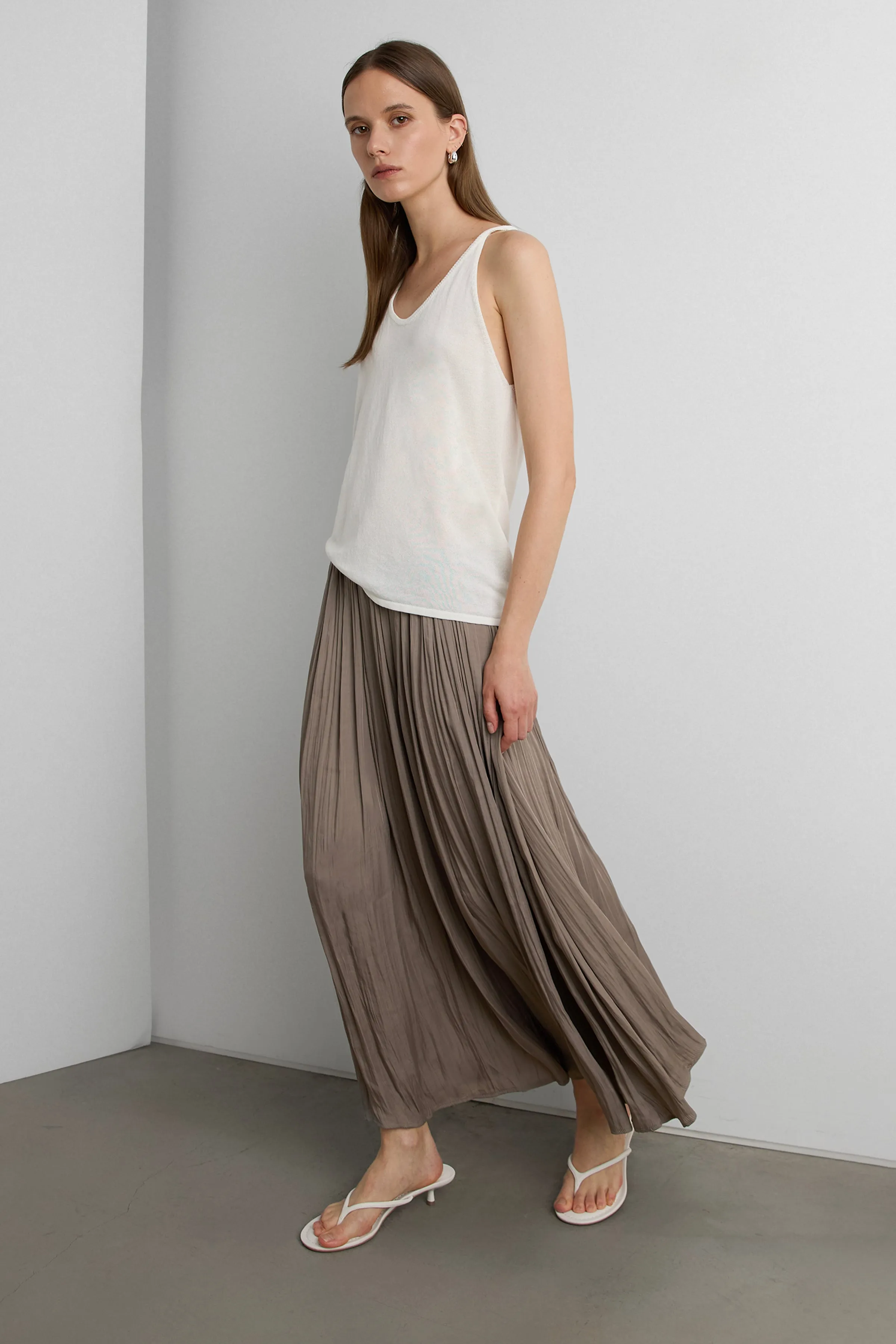 WRINKLE EFFECT MAXI SKIRT sold by OAK AND FORT product image thumbnail 2