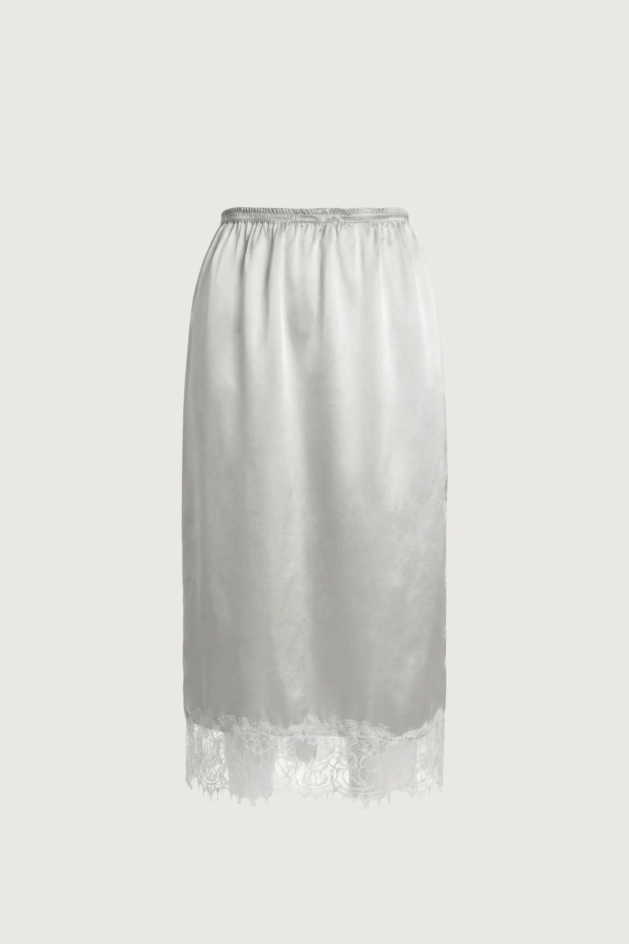 LACE TRIM SILKY MIDI SKIRT sold by OAK AND FORT product image thumbnail 5