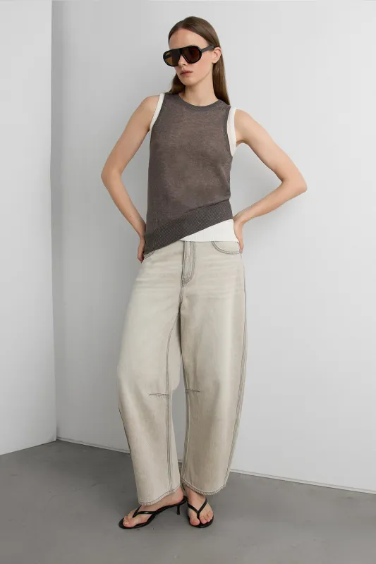 LAYERED CONTRAST TANK TOPS made by OAK AND FORT
