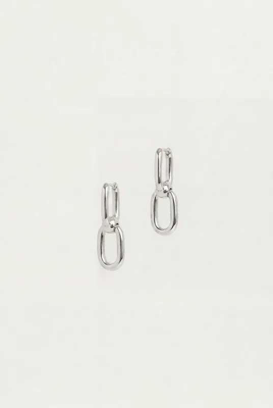 DOUBLE LINK EARRINGS made by OAK AND FORT