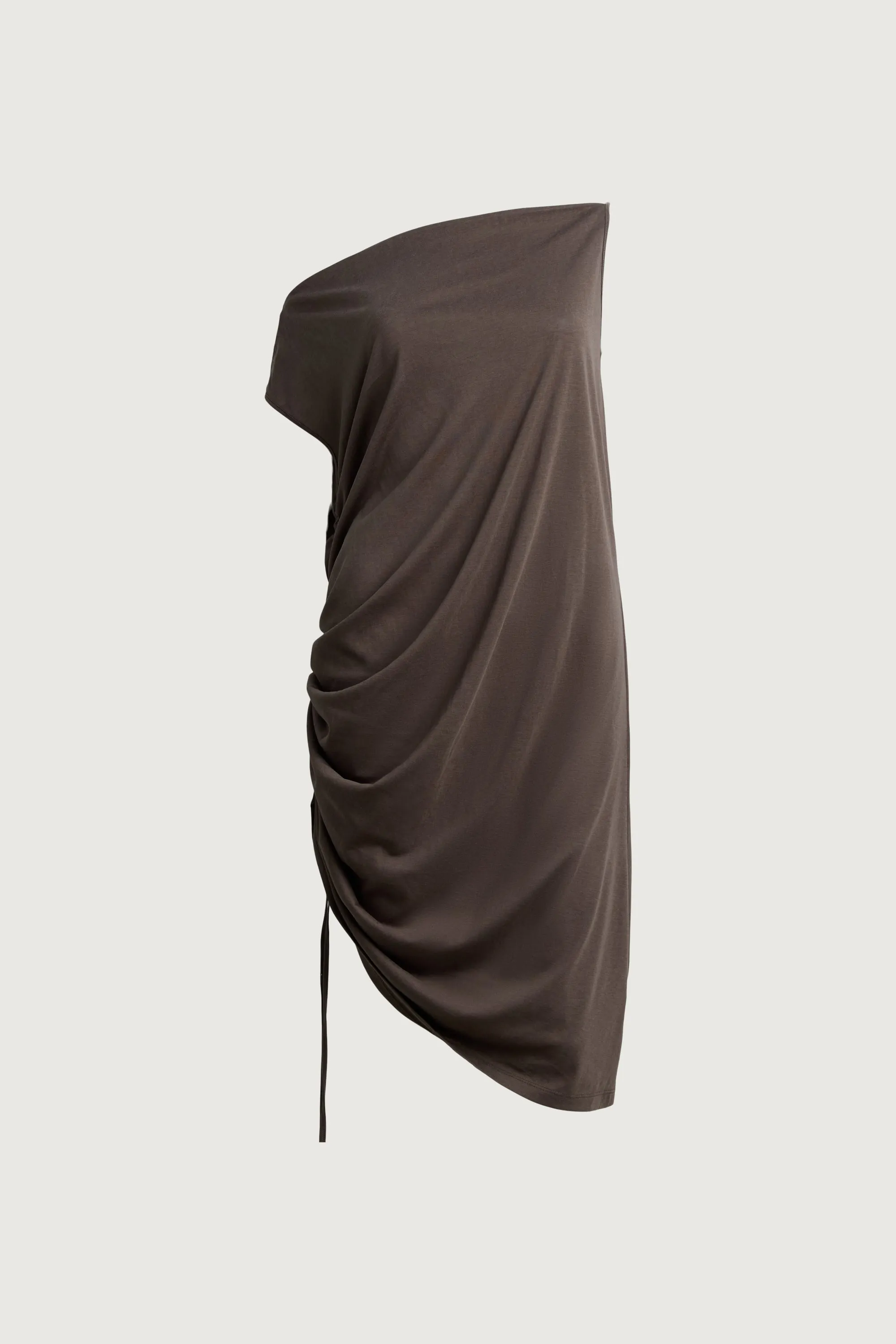 MIDI DRESS WITH ADJUSTABLE SIDE RUCHED DETAIL sold by OAK AND FORT product image thumbnail 5