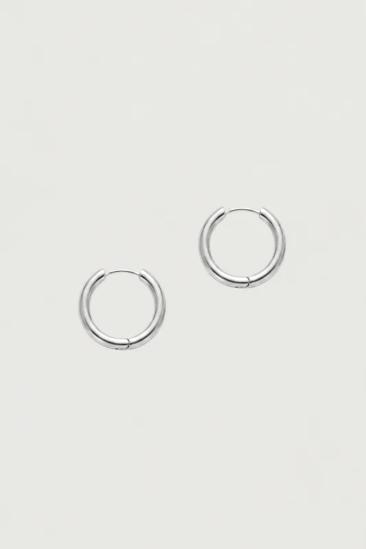 MEDIUM HOOP EARRINGS WITH HINGE made by OAK AND FORT