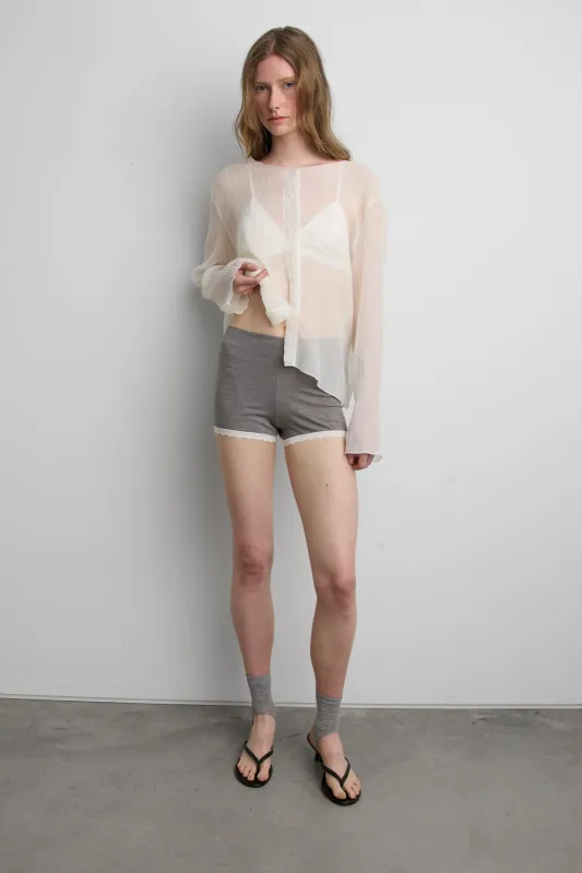 COTTON BLEND LACE SHORTS made by OAK AND FORT