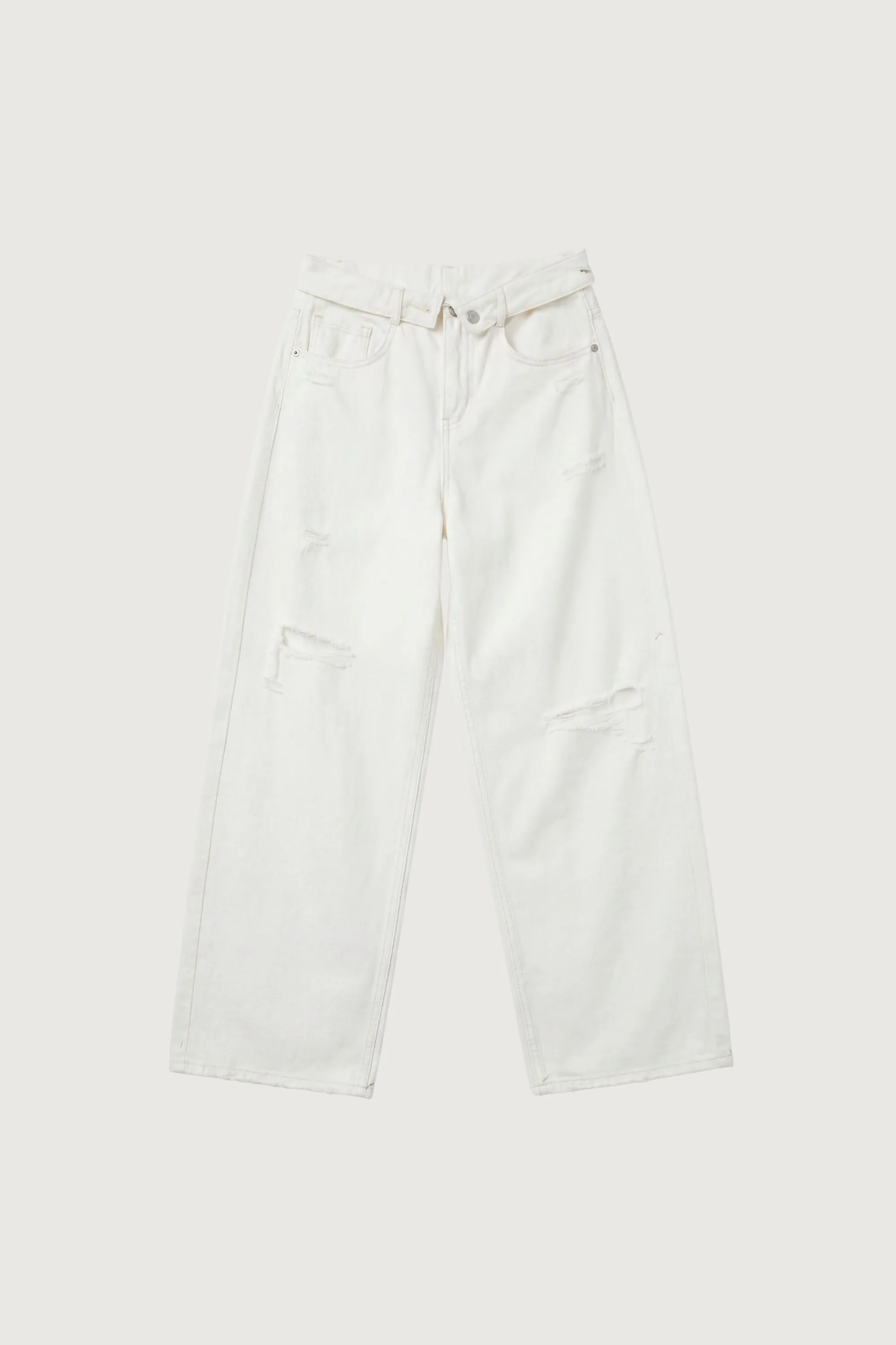 DISTRESSED STRAIGHT LEG JEAN sold by OAK AND FORT product image thumbnail 5