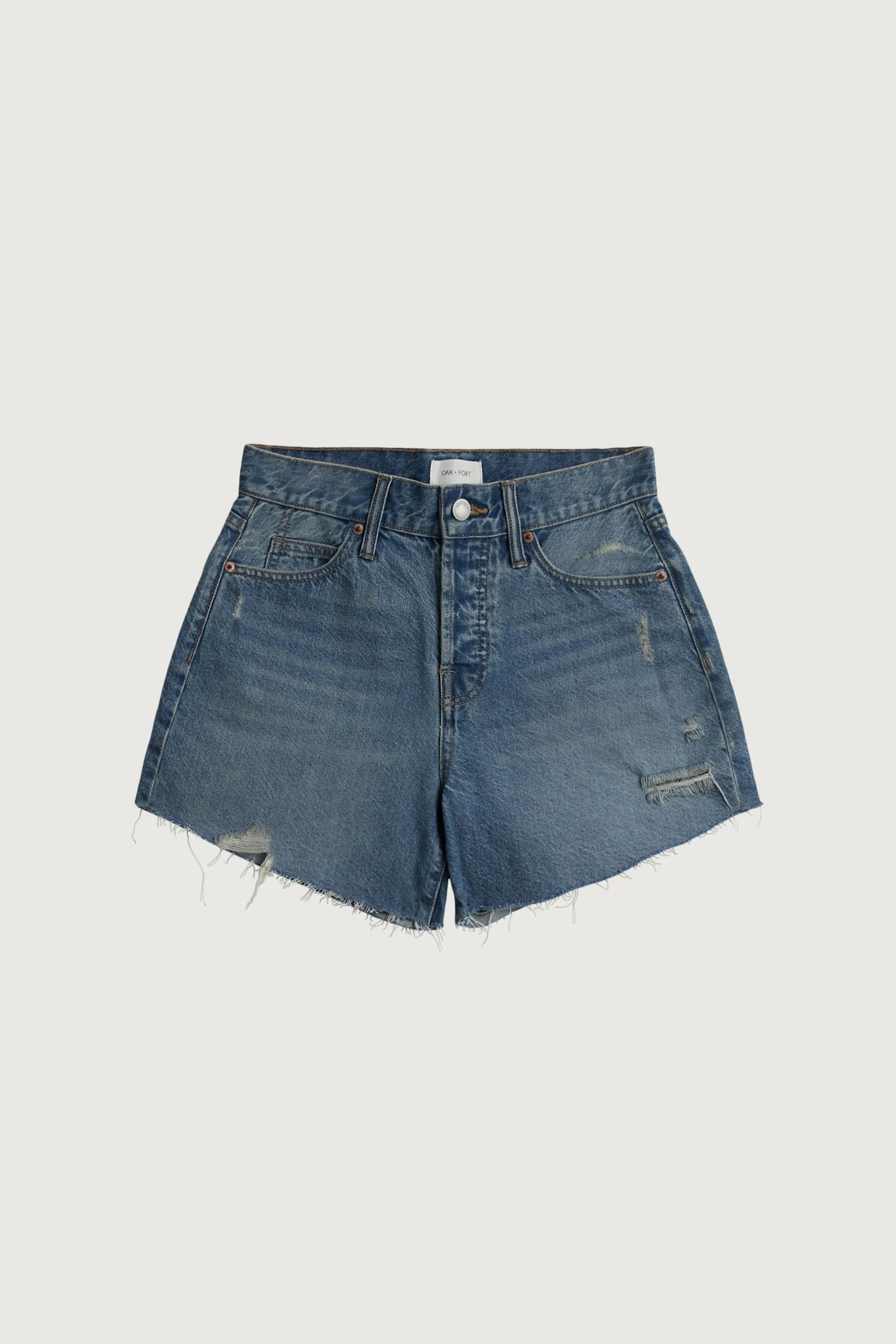 MID-RISE JEAN SHORT WITH DISTRESSING sold by OAK AND FORT product image thumbnail 5