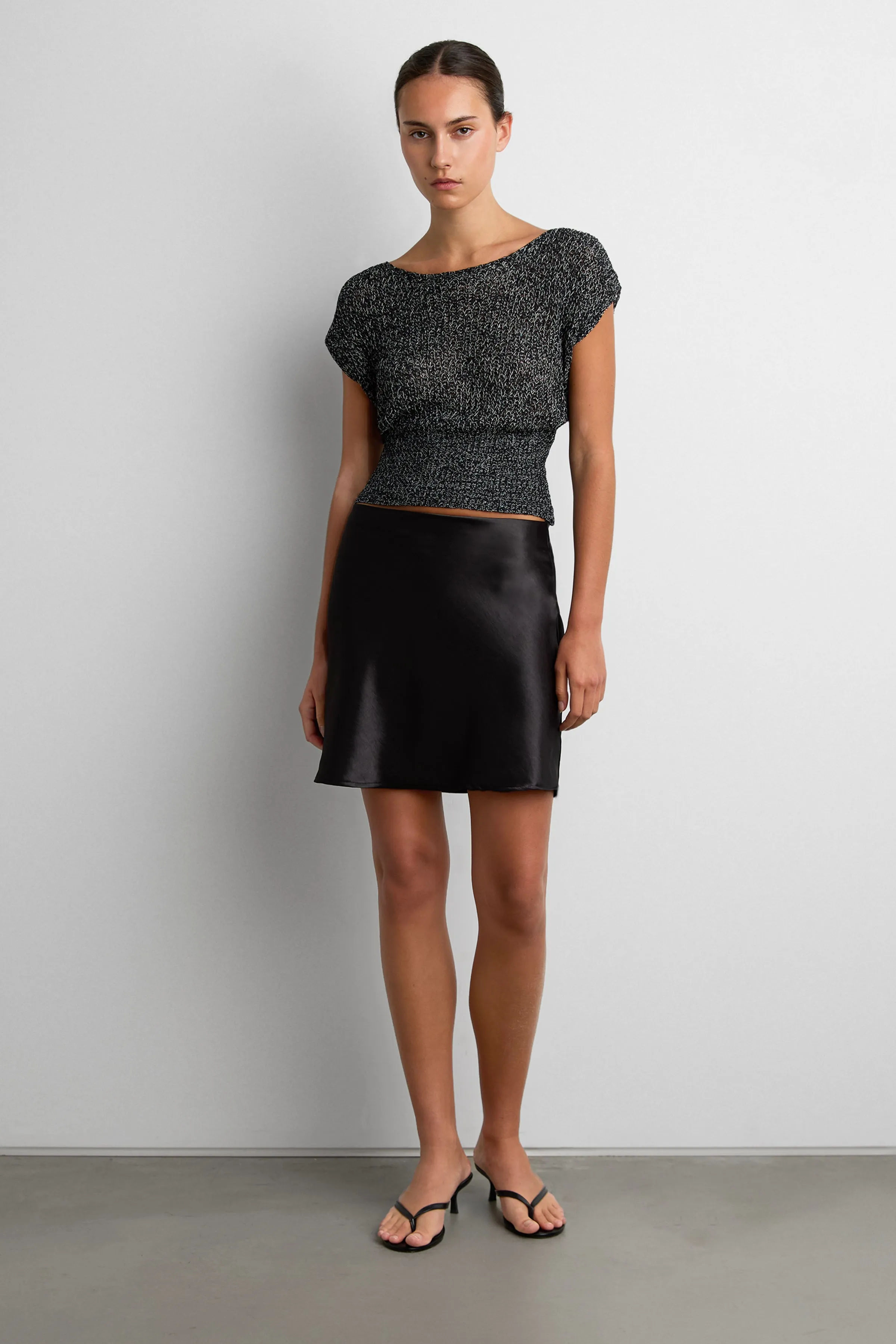 ASYMMETRICAL OFF-SHOULDER KNIT TOP sold by OAK AND FORT