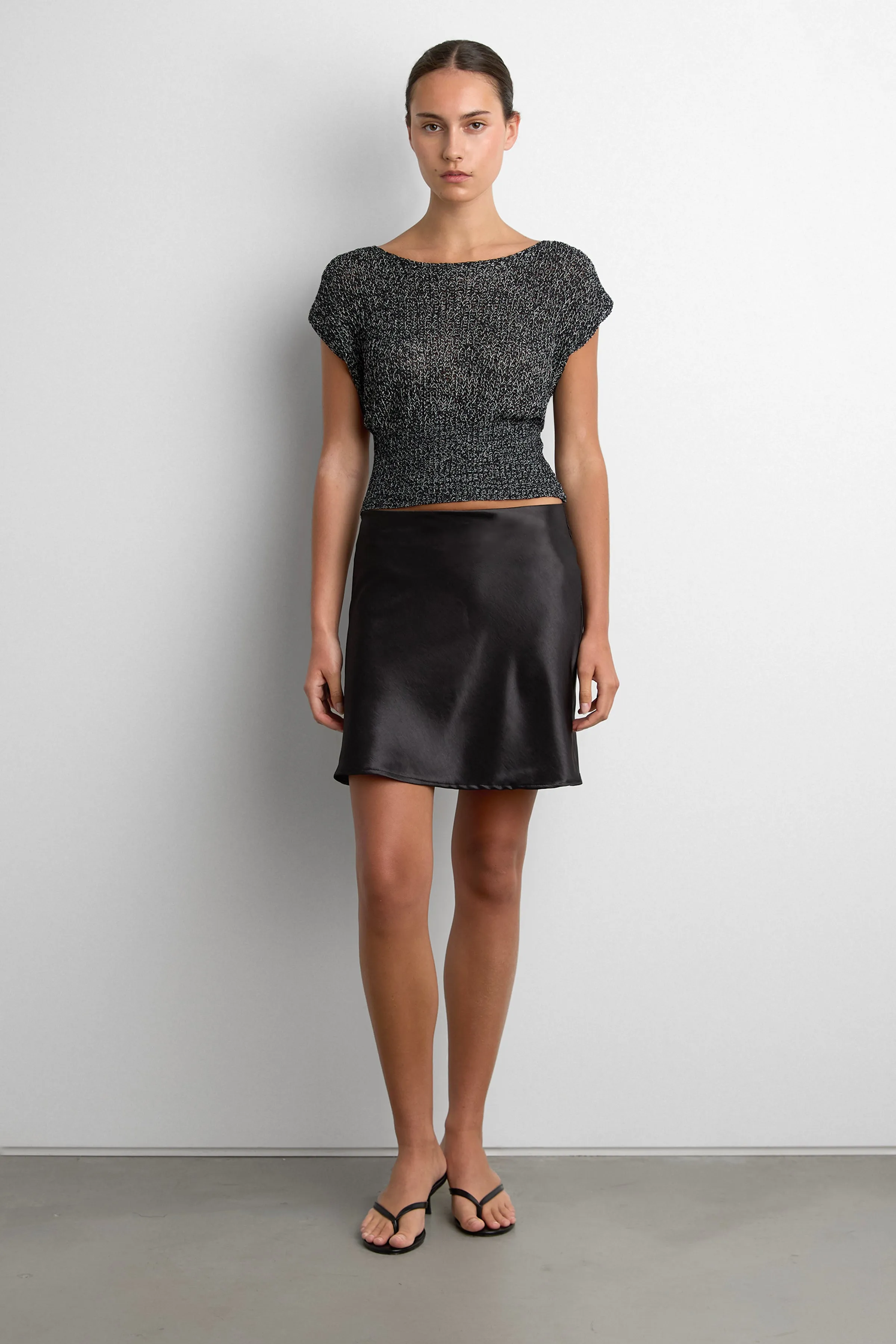 ASYMMETRICAL OFF-SHOULDER KNIT TOP sold by OAK AND FORT product image thumbnail 2