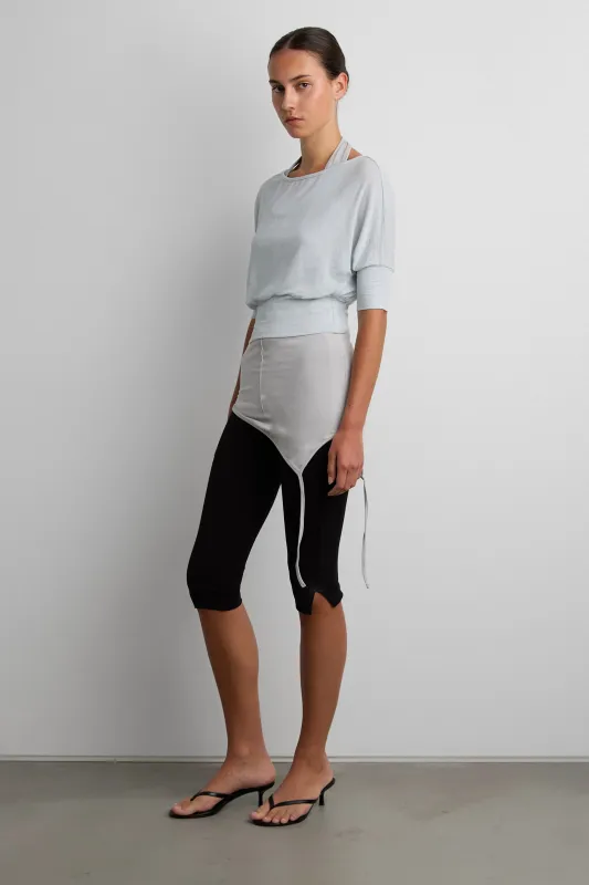 DRAPED OFF-SHOULDER BOAT NECK TOP made by OAK AND FORT