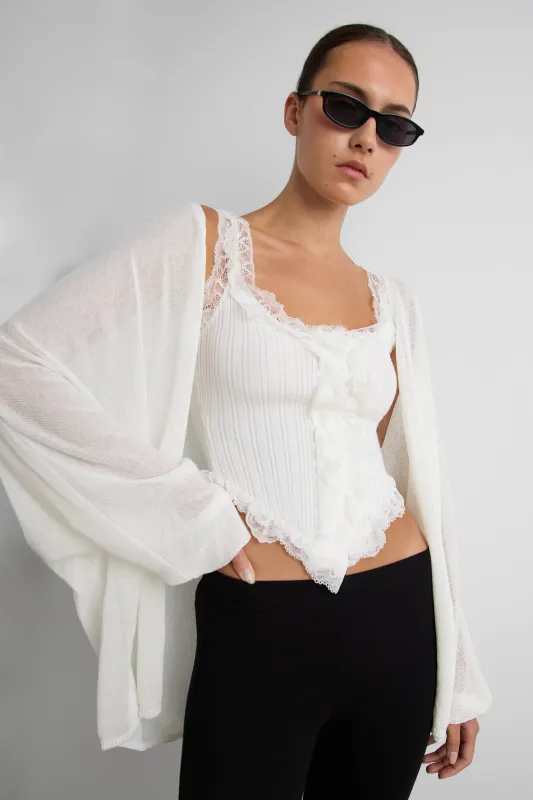 OVERSIZED SHEER CARDIGAN made by OAK AND FORT