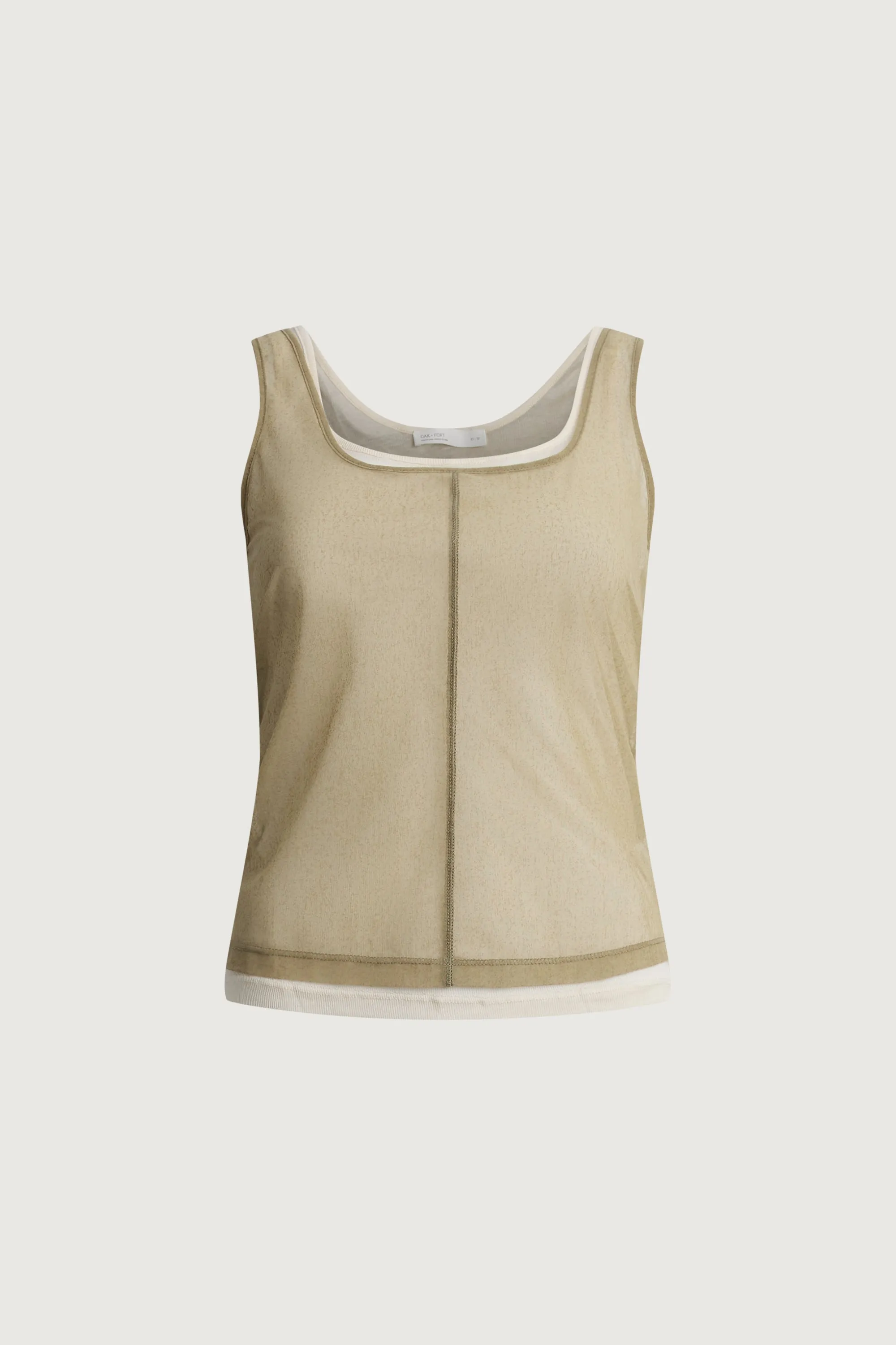 SHEER LAYERED TOP WITH PIPING DETAIL sold by OAK AND FORT product image thumbnail 4