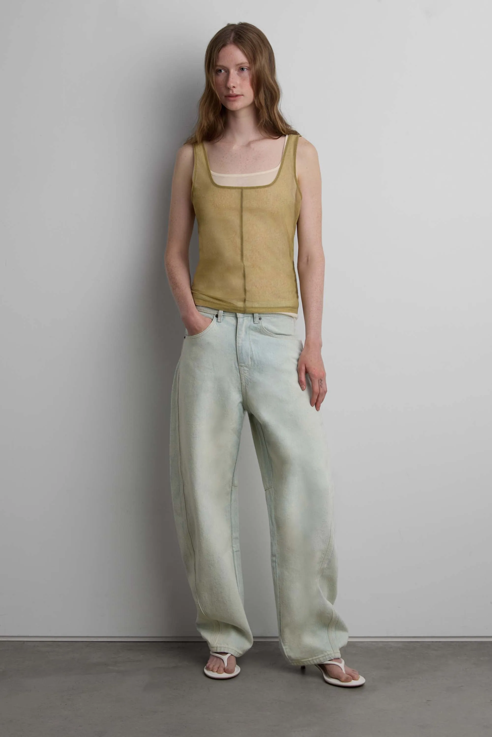 SHEER LAYERED TOP WITH PIPING DETAIL sold by OAK AND FORT product image thumbnail 2