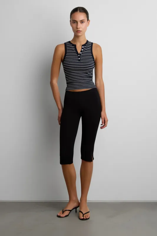 STRIPED RIBBED TANK TOP made by OAK AND FORT