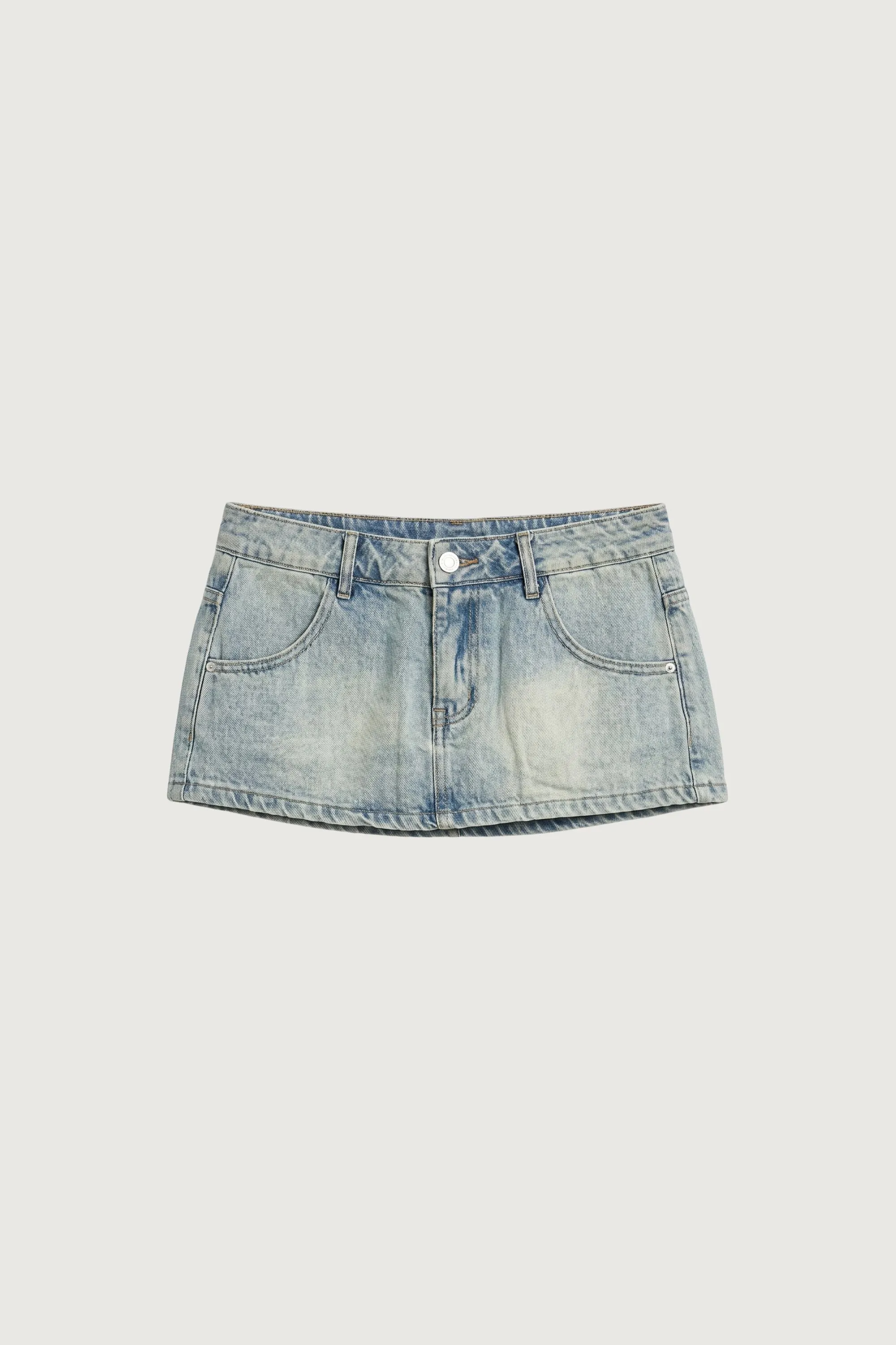 VINTAGE WASH DENIM SKORT sold by OAK AND FORT product image thumbnail 3