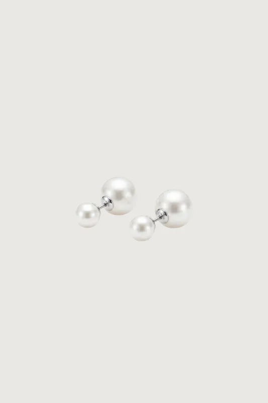 DOUBLE PEARL EARRINGS made by OAK AND FORT