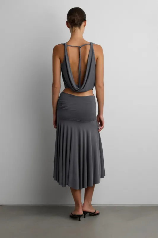 OPEN BACK DRAPED TANK TOP made by OAK AND FORT