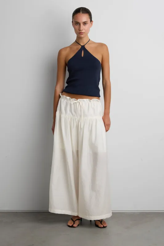 FLARED LINEN BLEND PANT made by OAK AND FORT