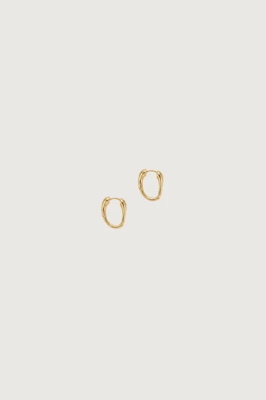 SMALL ORGANIC HOOP EARRINGS made by OAK AND FORT