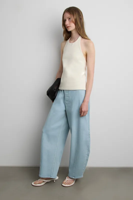 ELASTIC WAIST BARREL LEG PANT made by OAK AND FORT