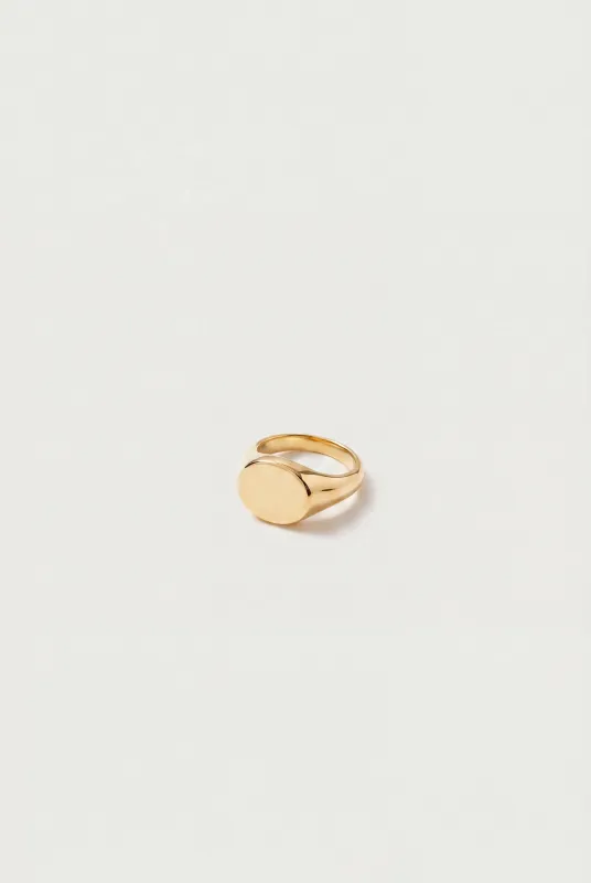 PEBBLE SIGNET RING made by OAK AND FORT