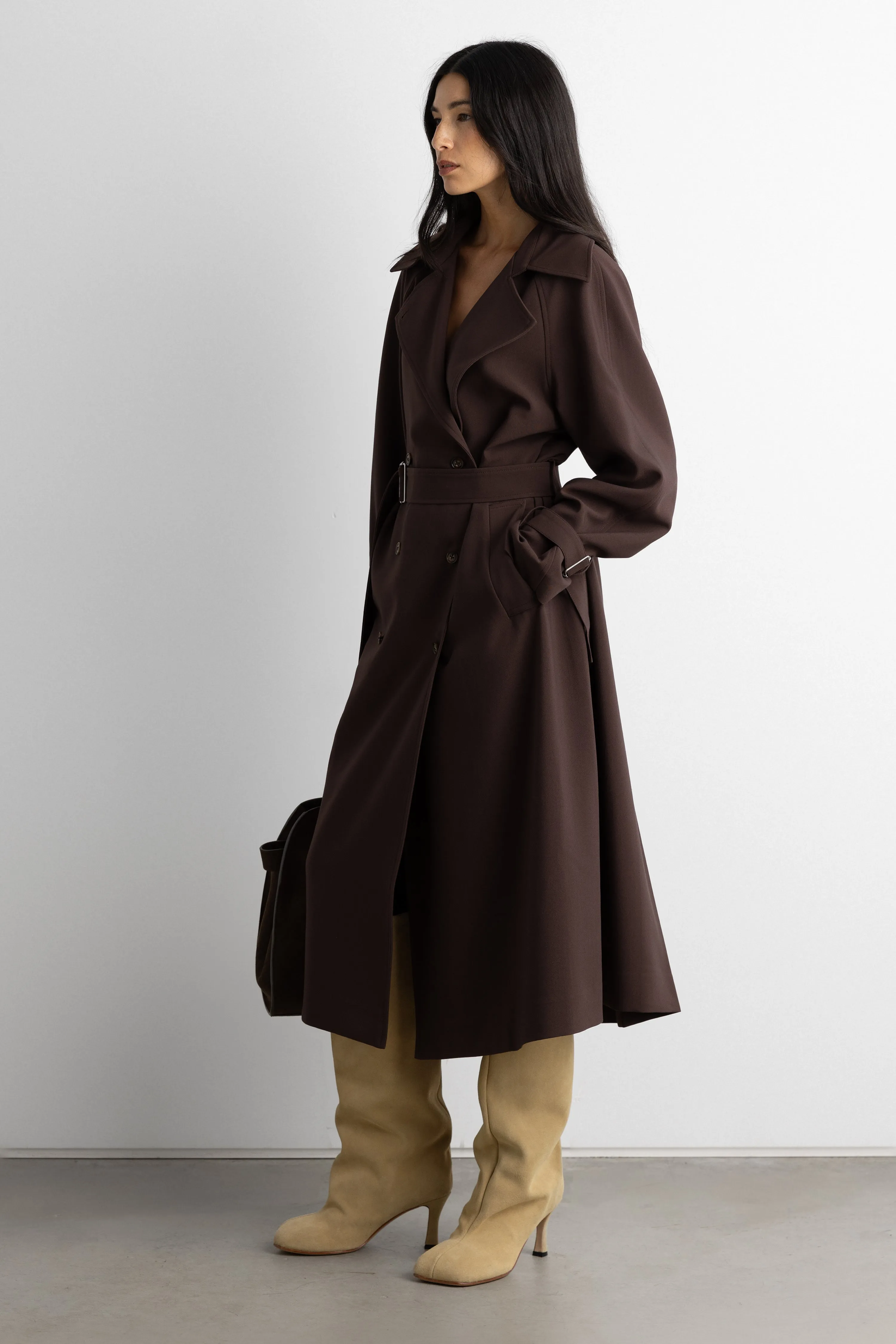 OVERSIZED TRENCH COAT WITH FUNNEL NECK sold by OAK AND FORT product image thumbnail 4
