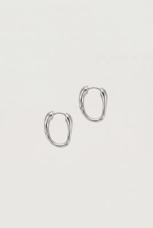 LARGE ORGANIC HOOP EARRINGS made by OAK AND FORT