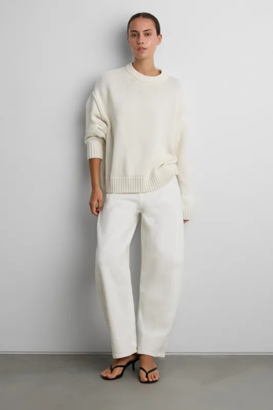 100% COTTON CREWNECK SWEATER made by OAK AND FORT