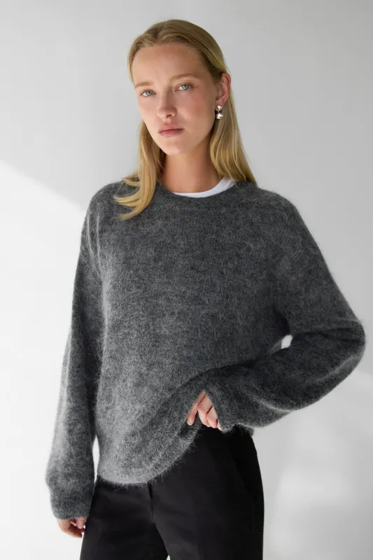 OVERSIZED WOOL BLEND CREWNECK made by OAK AND FORT