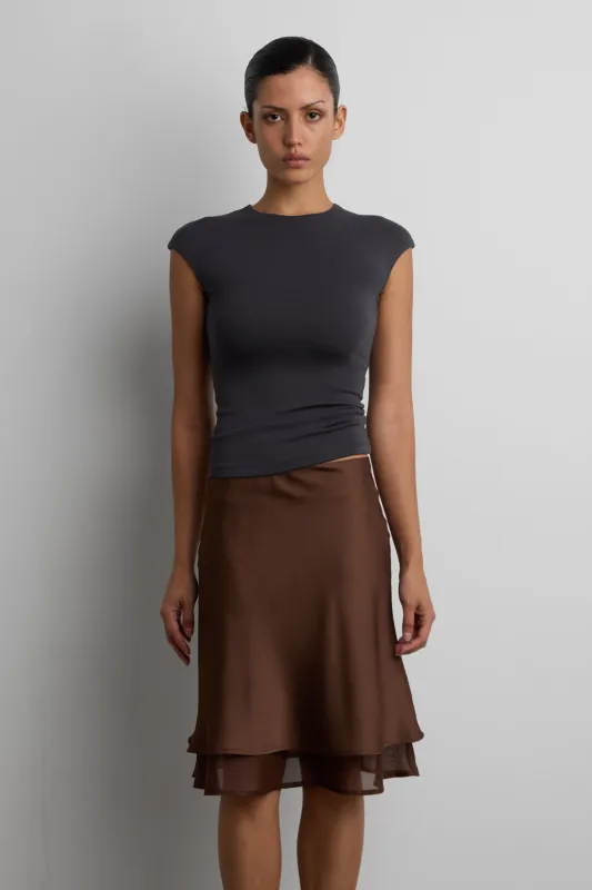 FITTED CAP SLEEVE T-SHIRT made by OAK AND FORT