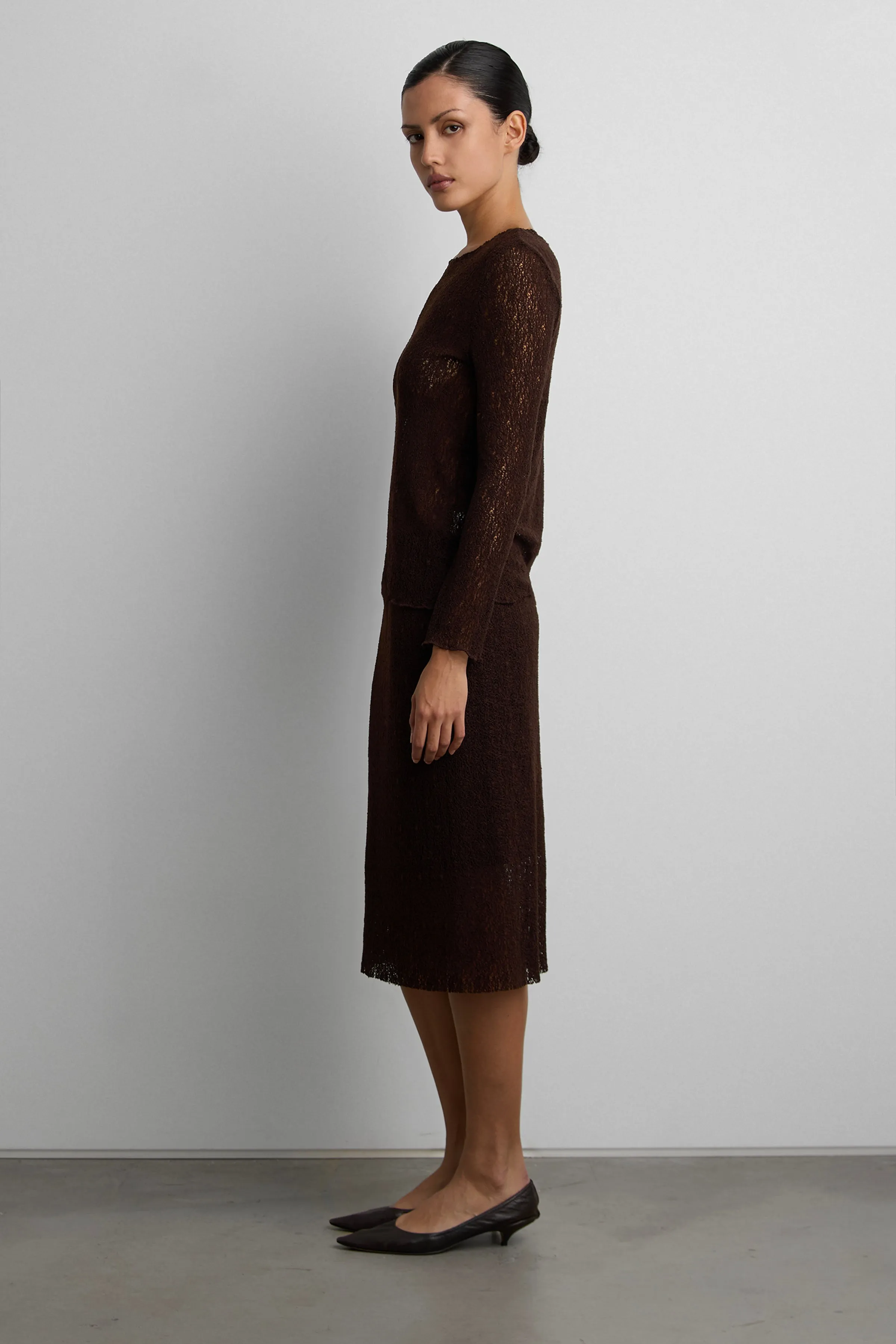 SHEER KNIT TOP sold by OAK AND FORT product image thumbnail 3