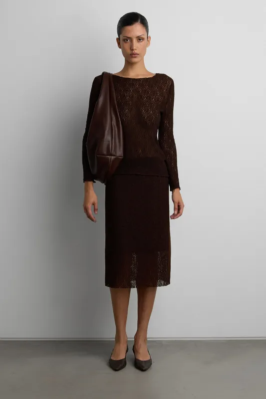 SHEER KNIT TOP made by OAK AND FORT