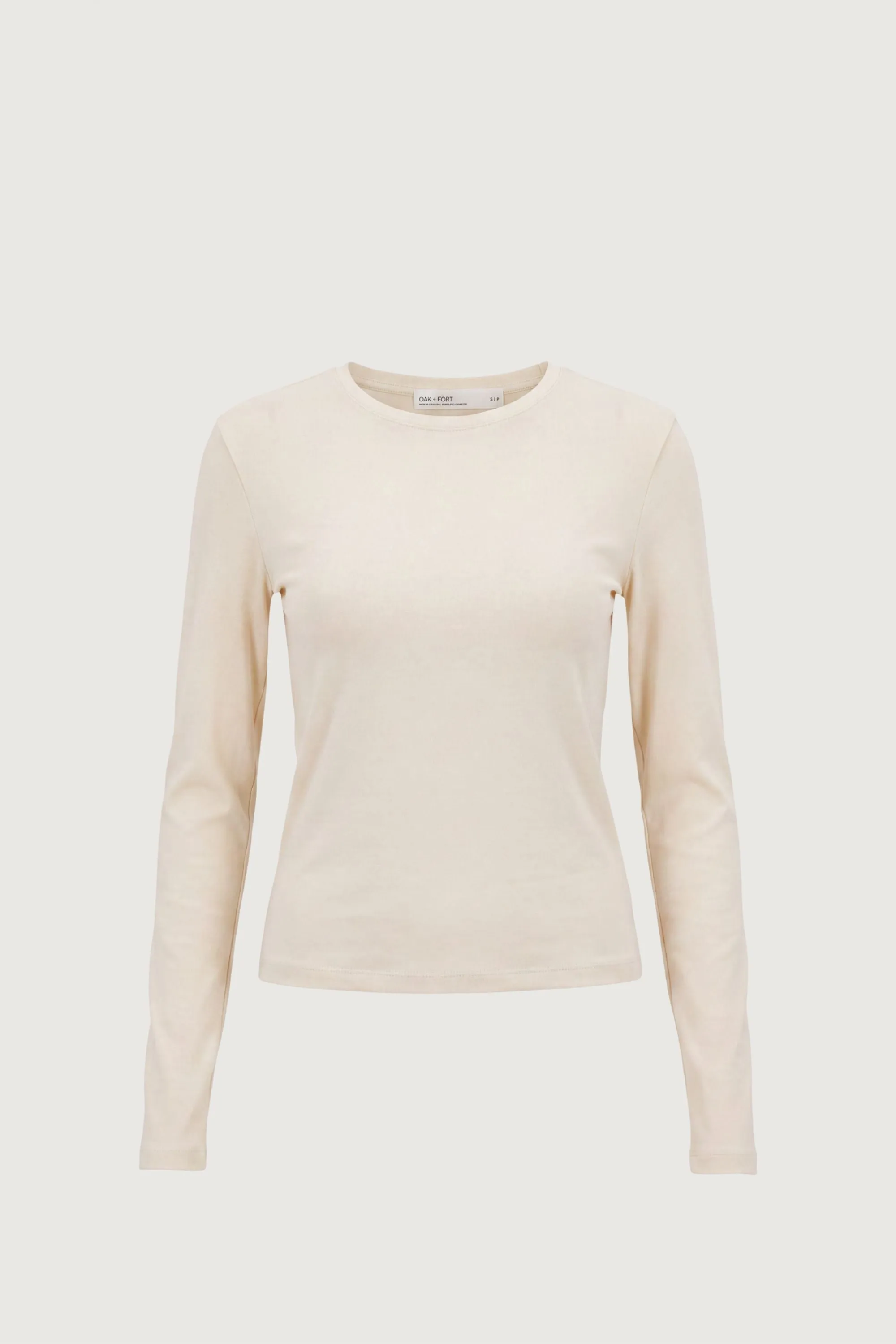 COTTON MODAL FITTED LONG SLEEVE TOP sold by OAK AND FORT product image thumbnail 4
