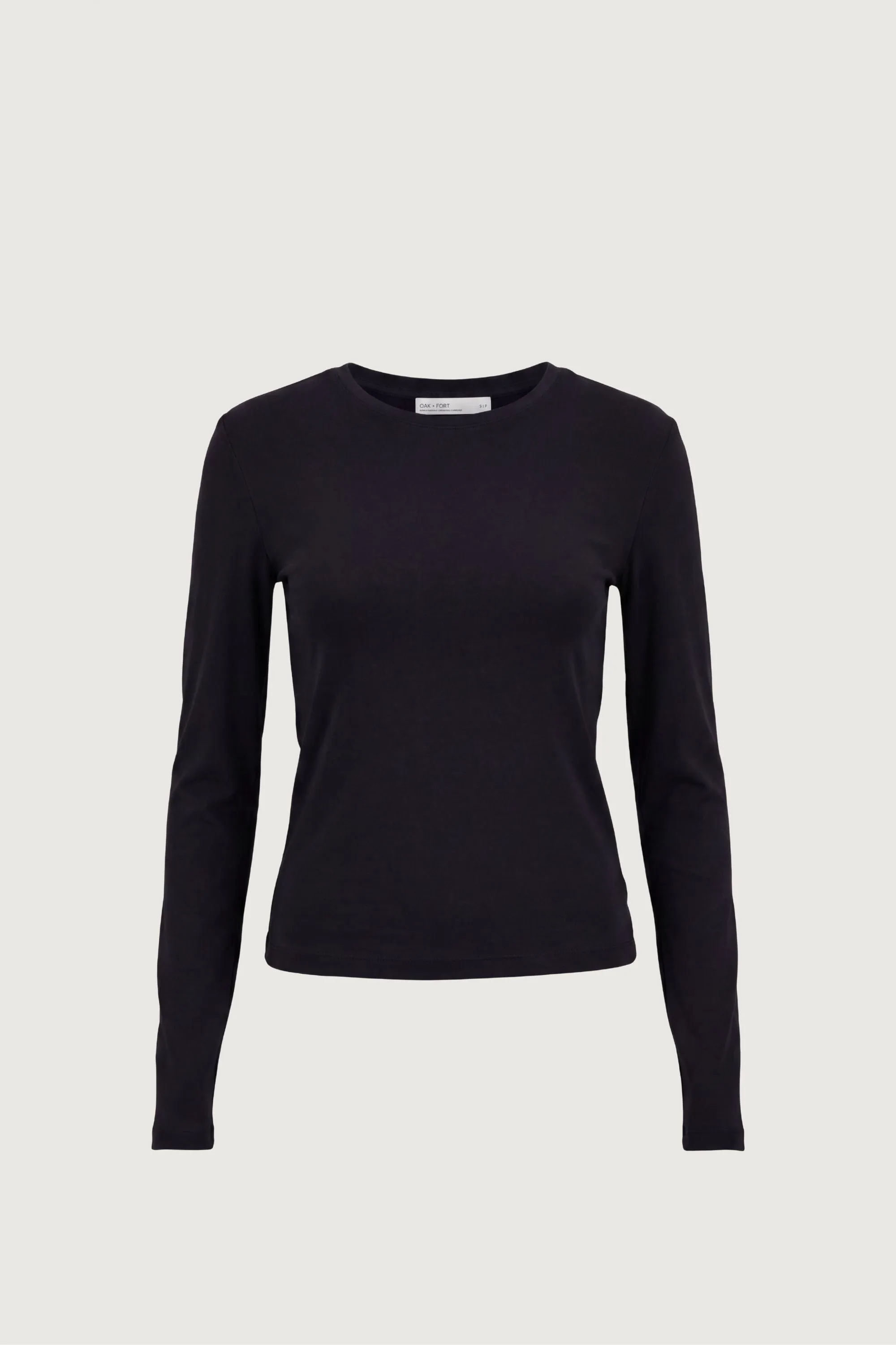 COTTON MODAL FITTED LONG SLEEVE TOP sold by OAK AND FORT product image thumbnail 3
