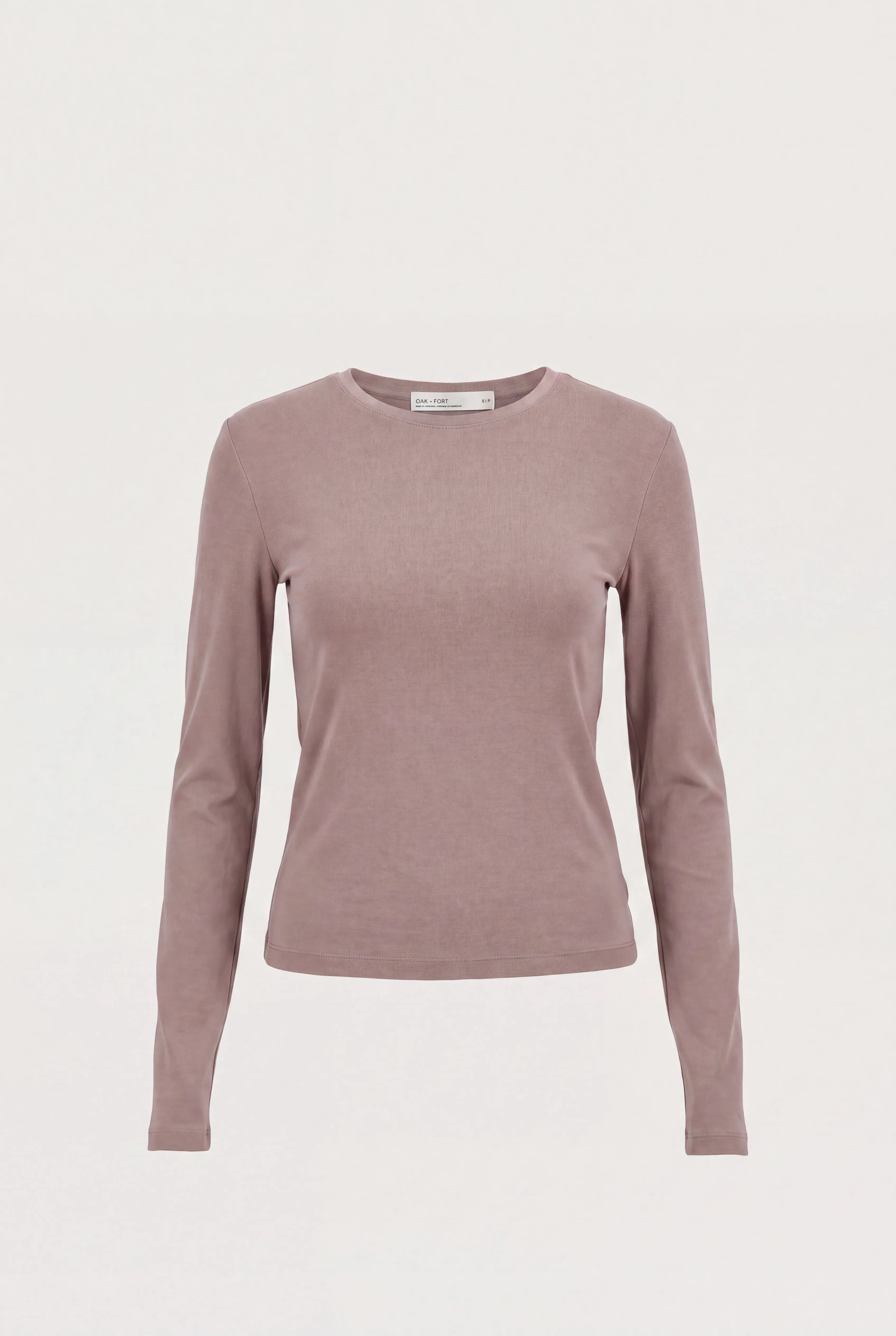COTTON MODAL FITTED LONG SLEEVE TOP sold by OAK AND FORT product image thumbnail 5