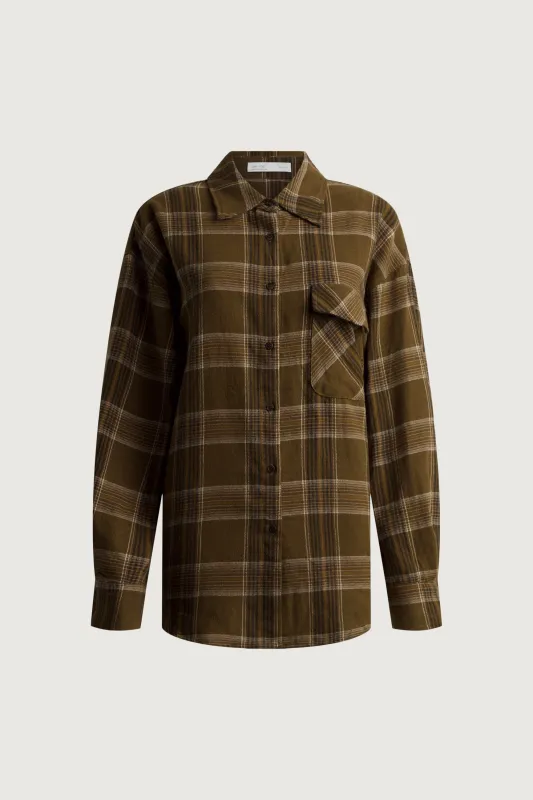 COTTON PLAID SHIRT made by OAK AND FORT