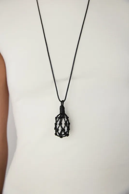 STONE WOVEN NECKLACE made by OAK AND FORT