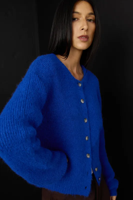 RELAXED FIT BUTTON FRONT CARDIGAN made by OAK AND FORT