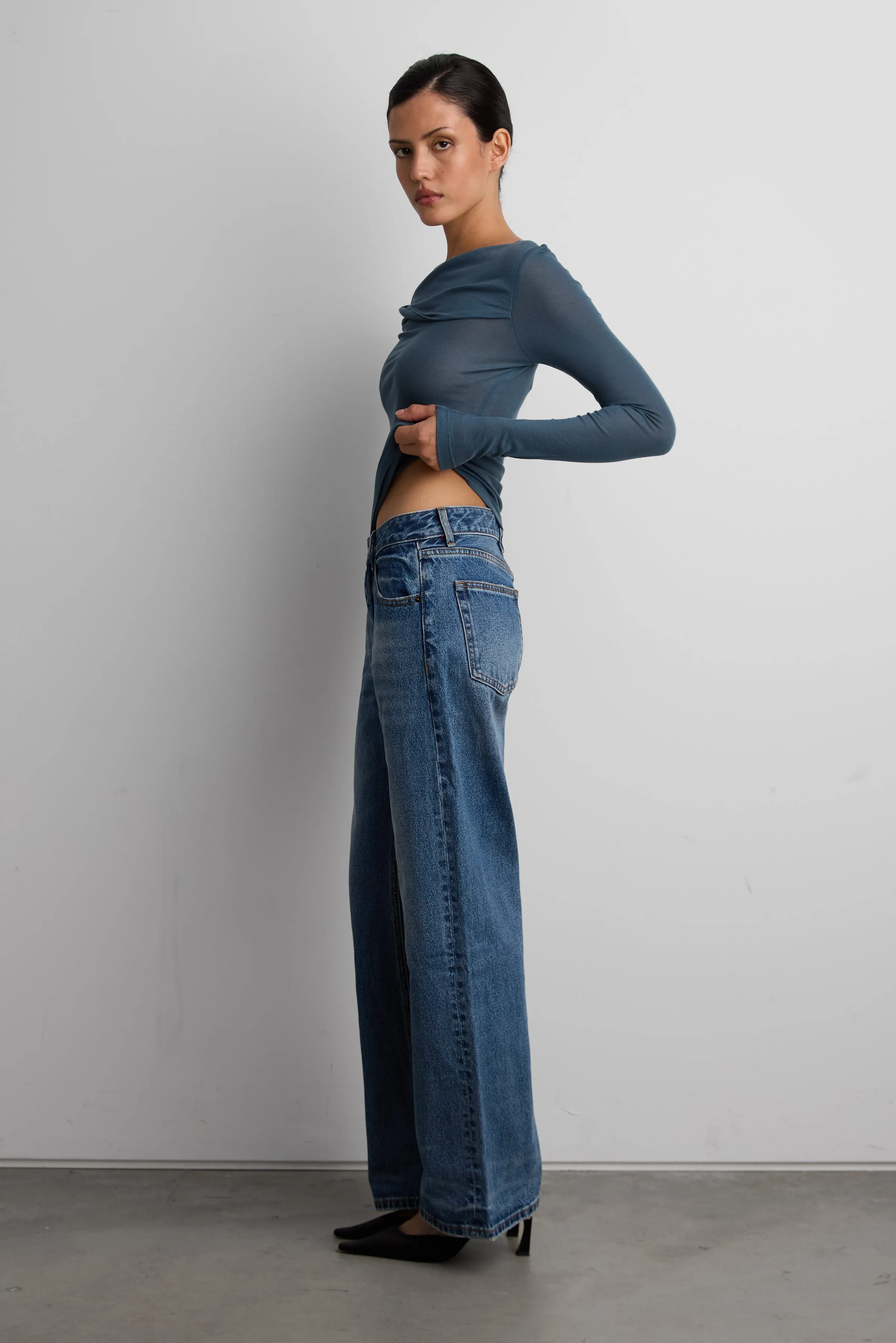 MEDIUM WASH STRAIGHT LEG JEAN sold by OAK AND FORT product image thumbnail 2