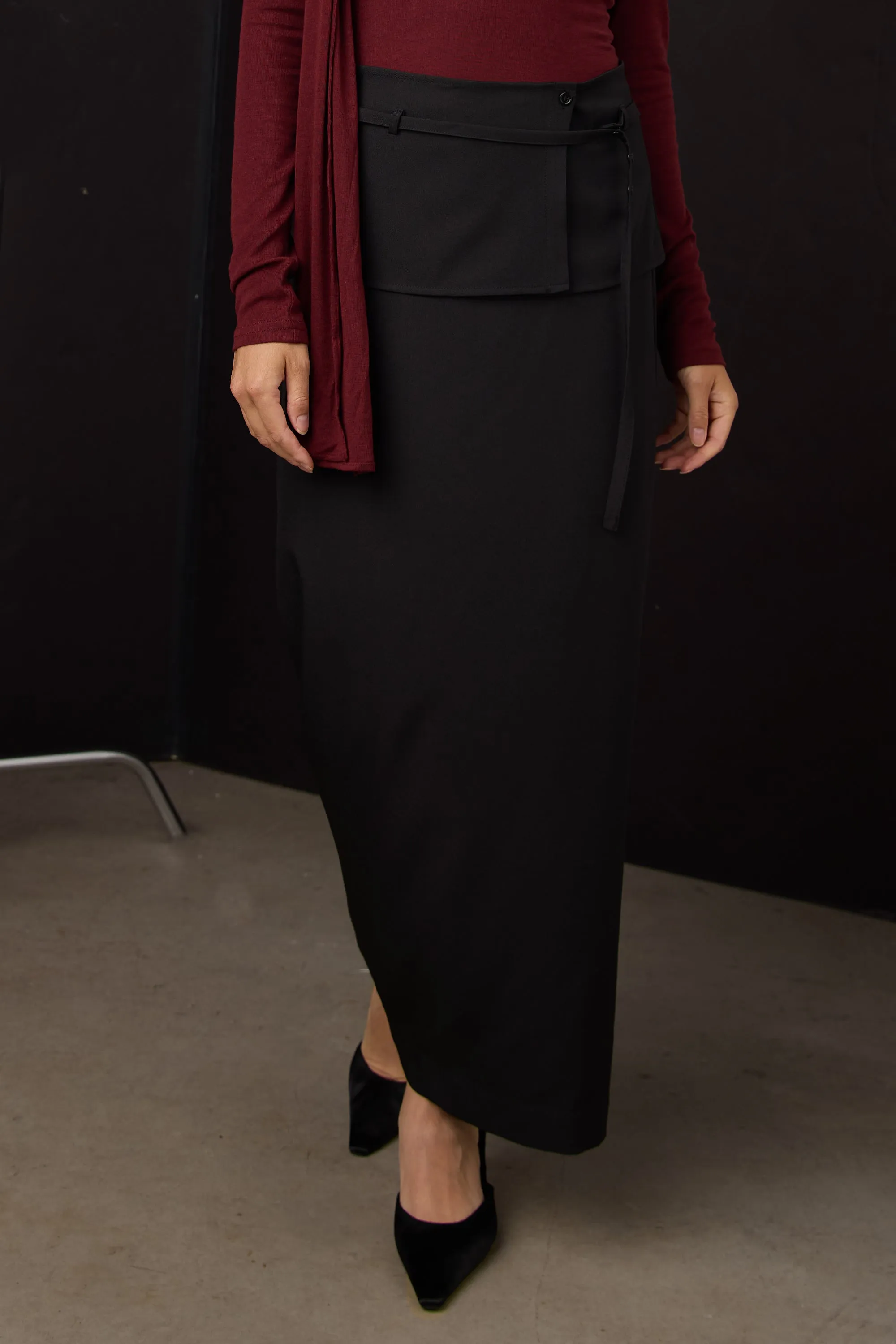 A-LINE SKIRT WITH WRAP DETAIL sold by OAK AND FORT product image thumbnail 2