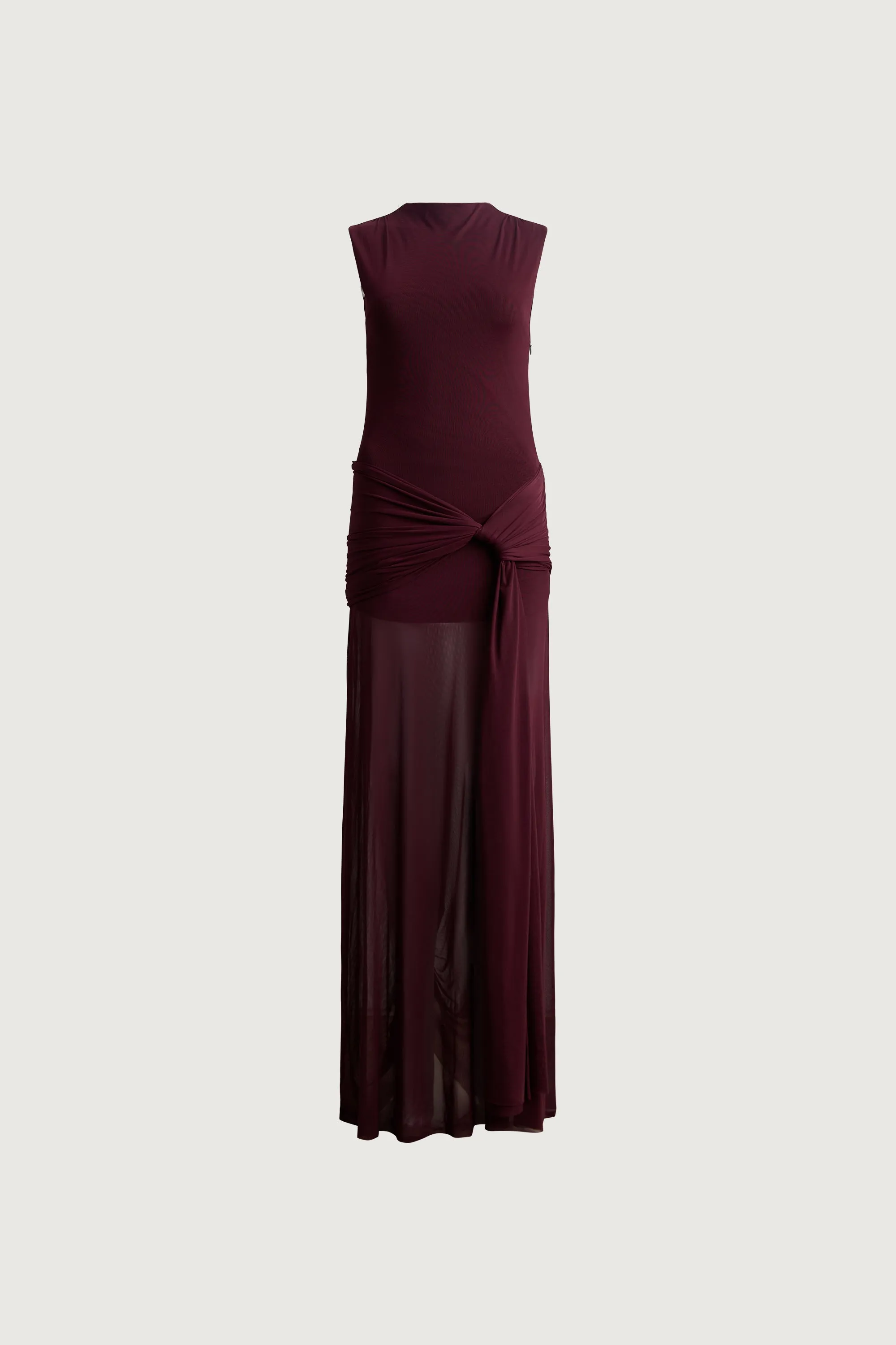 MOCKNECK SLEEVELESS MESH MAXI DRESS sold by OAK AND FORT product image thumbnail 5