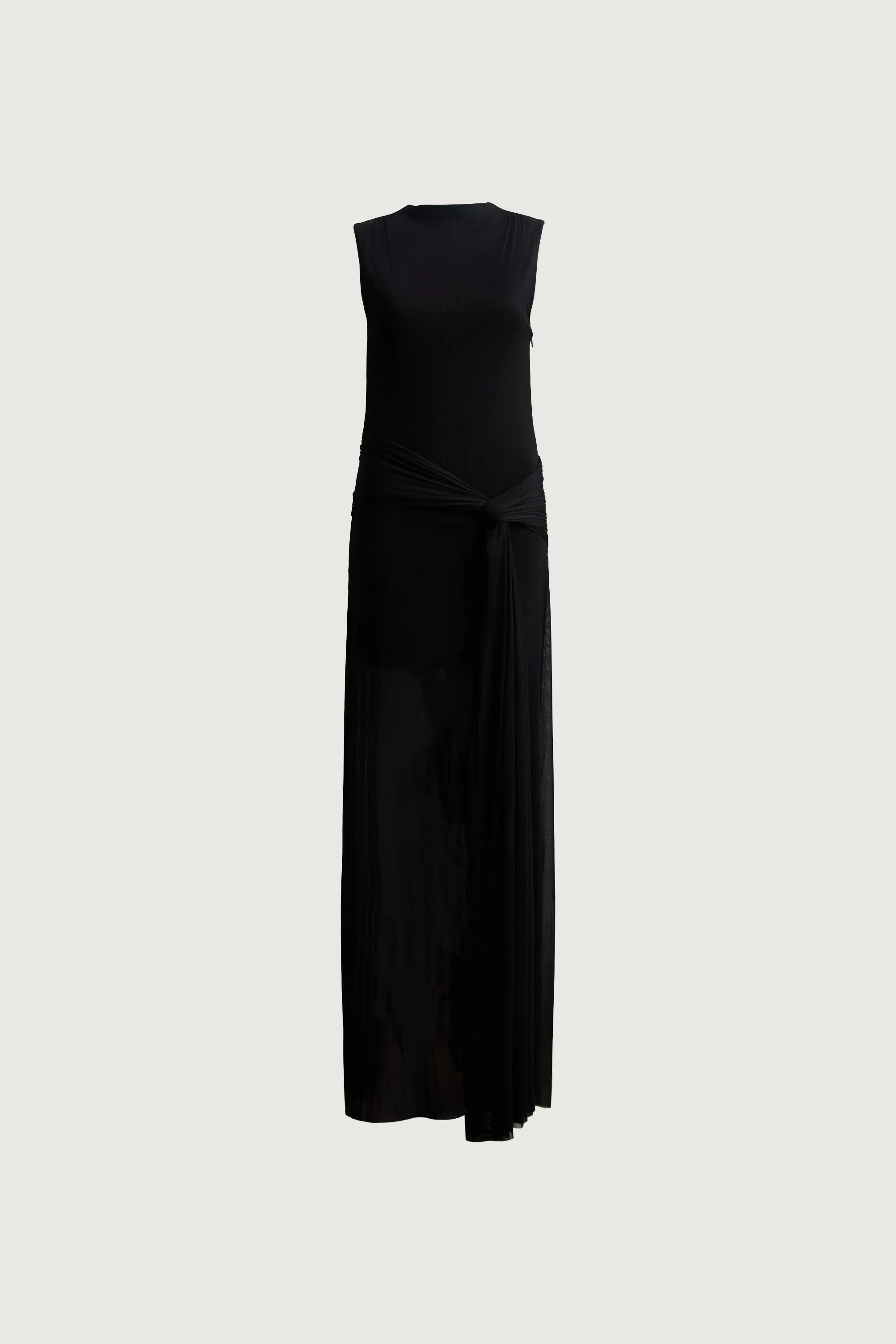 MOCKNECK SLEEVELESS MESH MAXI DRESS sold by OAK AND FORT product image thumbnail 4