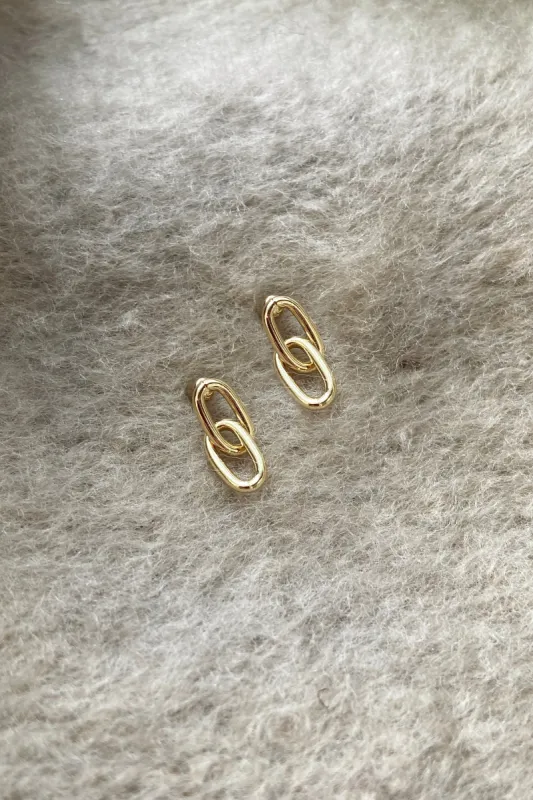 LINKED CHAIN DROP EARRING sold by OAK AND FORT