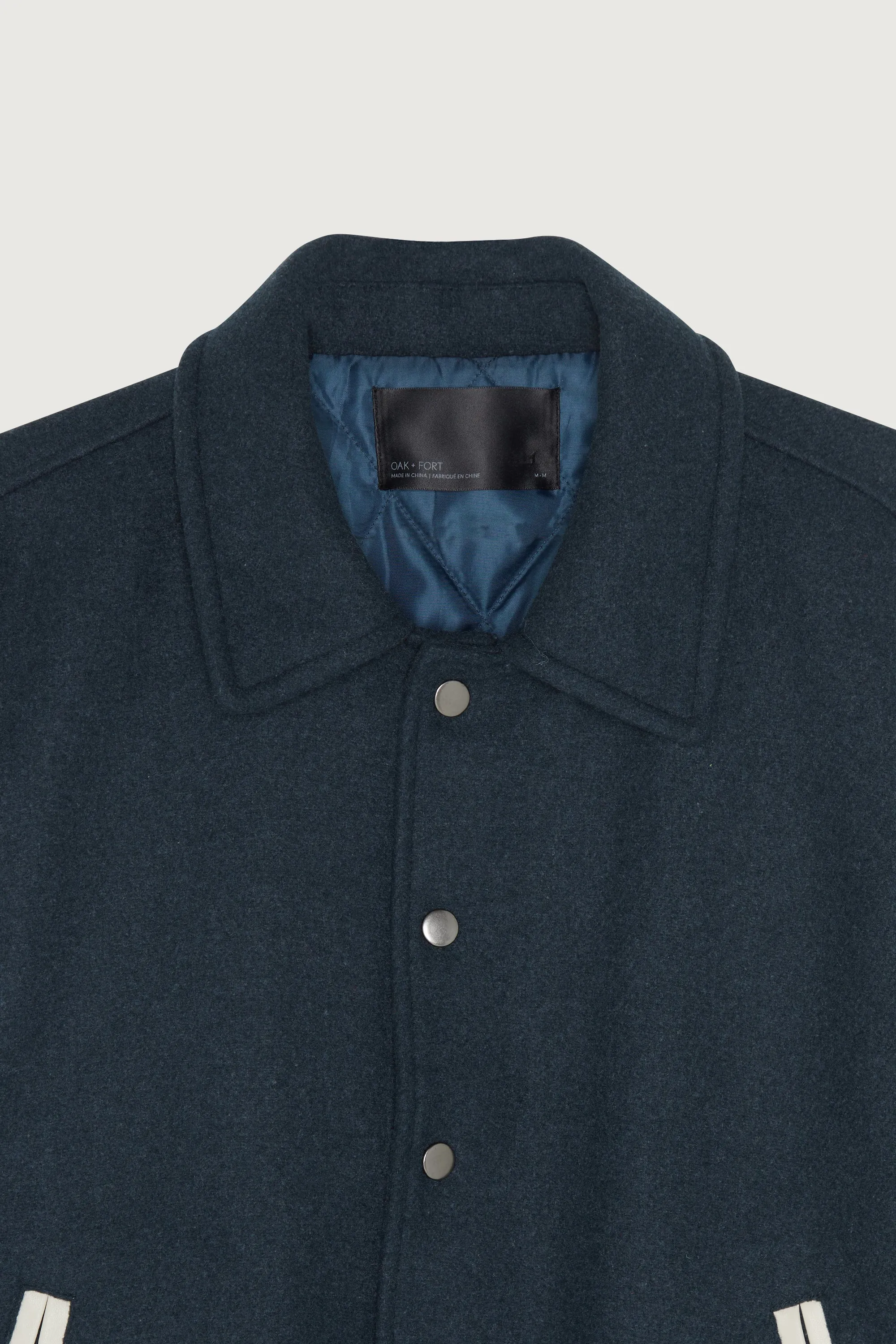 WOOL BLEND BOMBER JACKET sold by OAK AND FORT product image thumbnail 4