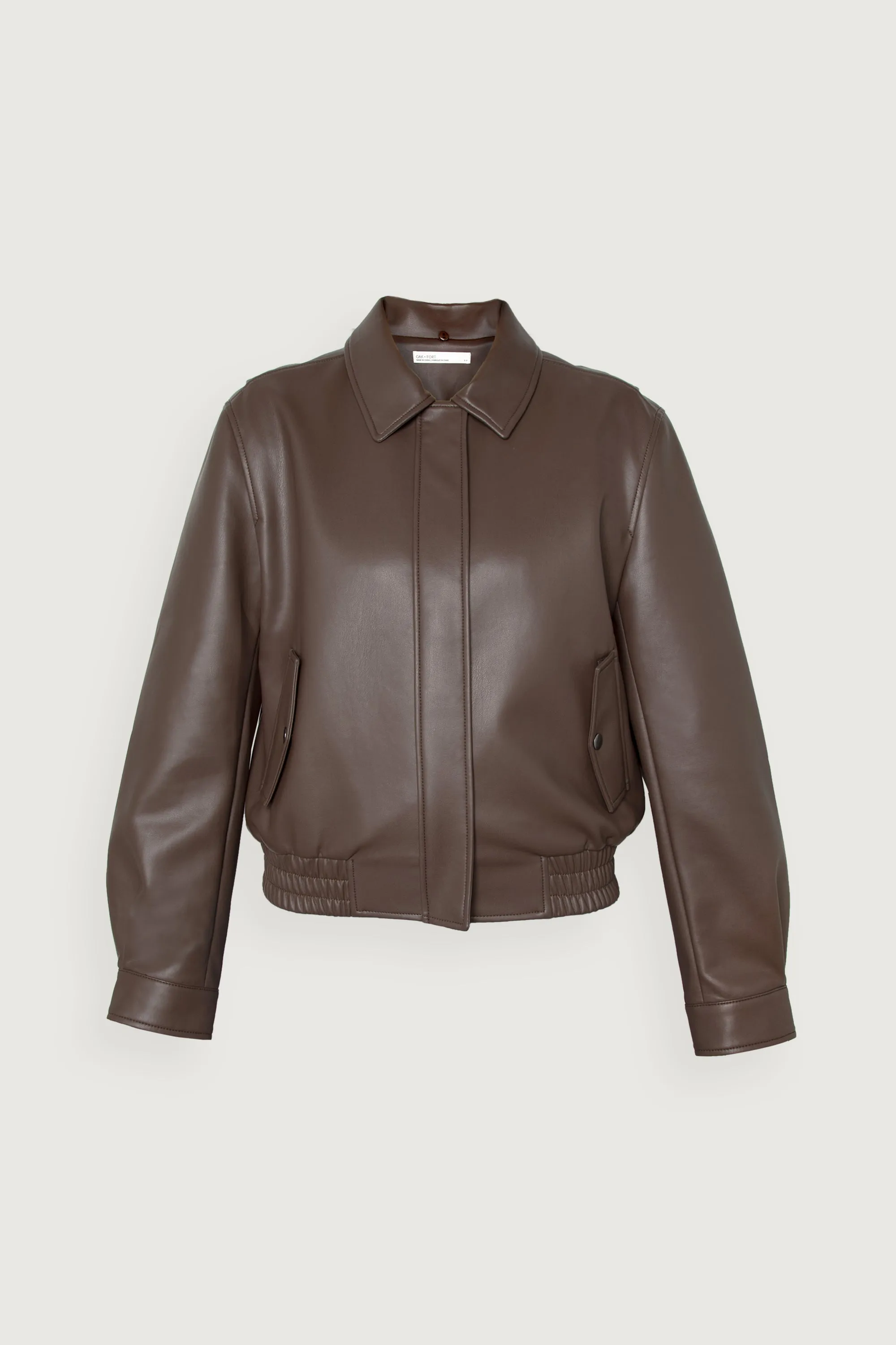 VEGAN LEATHER BOMBER JACKET sold by OAK AND FORT product image thumbnail 5